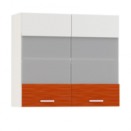 Шкаф-витрина Жанна оранжевая 800 (2 двери)