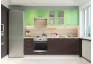  Кухня Одри 2,4 м зелёный металлик / венге