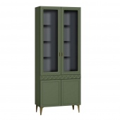 Шкаф-витрина Марион (шир. 80 см) олива